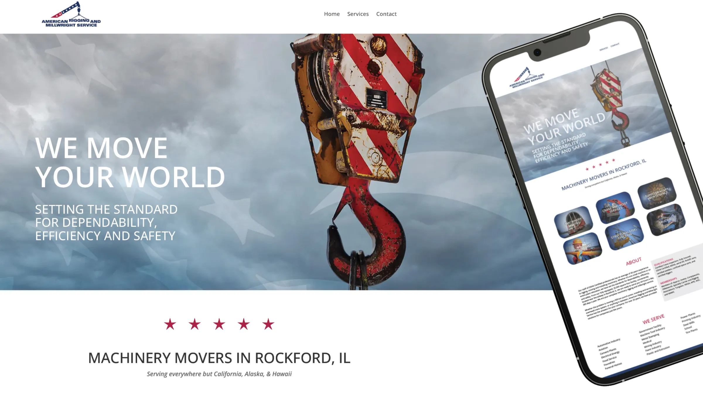 American Rigging Website Design by Cain & Company