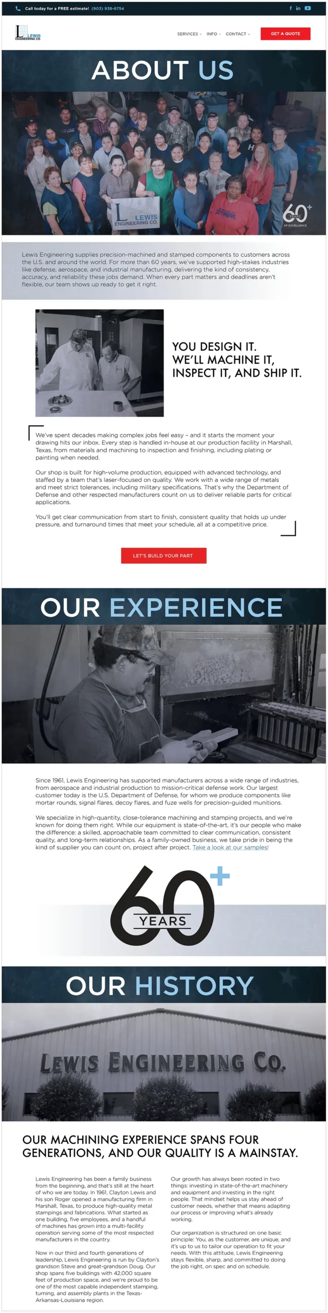 Lewis Engineering About Design by Cain & Company