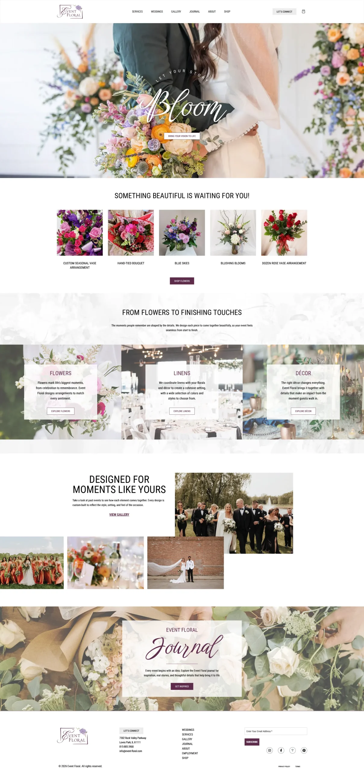 Event Floral Homepage
