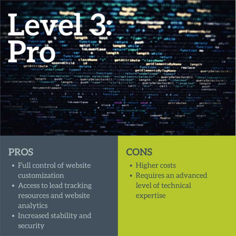 Level 3 website developement tools
